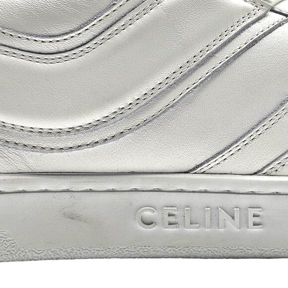 Celine Trainer Low Top Leather Sneakers in White size 44 $850 main image 4